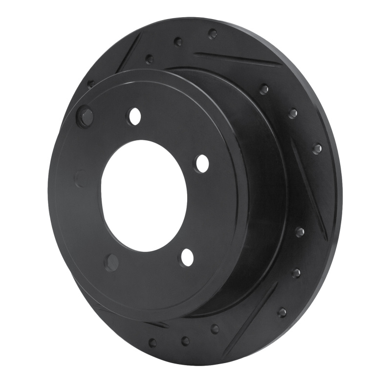 Chrysler 200 Brake Rotor (1) - Rear Left - R1 Concepts - Drilled & Slotted - Black - `07-`17